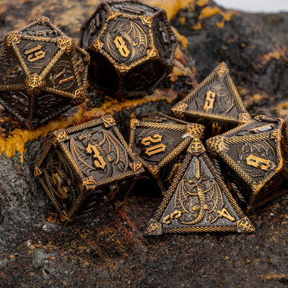 Ancient Dragon Metal Dice Set